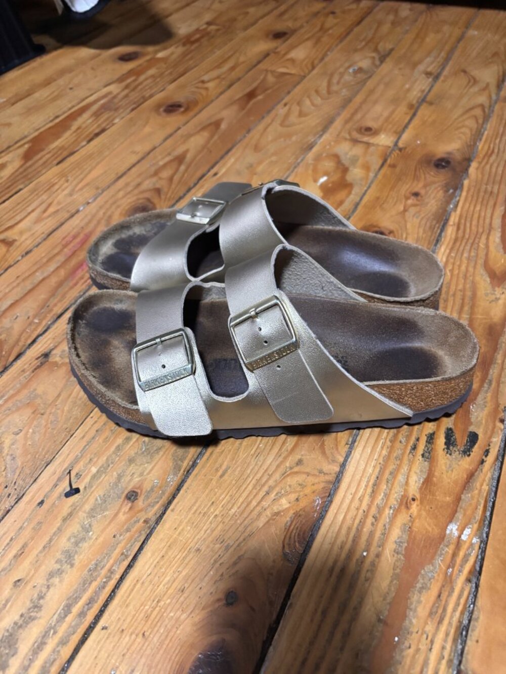 Birkenstock Gold Arizona Sandals 40 (women's 9)